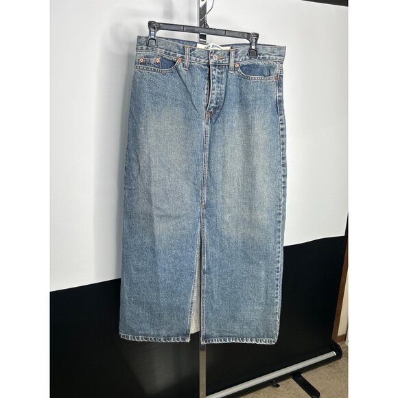 Vintage Gap Jeans Denim Maxi Skirt Size 8/10 Blue - Picture 2 of 6